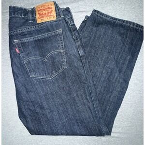 Levis 559 Relaxed Jeans Mens 38x32 Straight  Leg Dark Wash Buttery Soft Feel